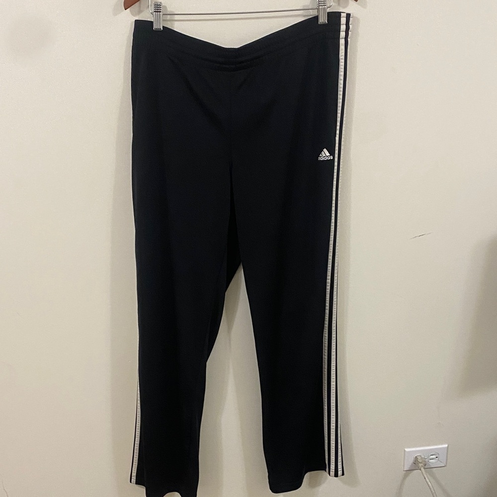 Adidas Black Pants with Gold Logo